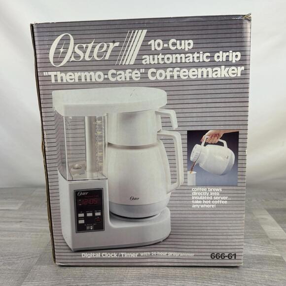 Vintage 1985 Oster Thermo-Café 10-Cup Drip Coffeemaker 666-61 NOS - Picture 3 of 7